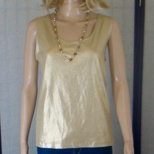 Chico's Shimmer Gold Tank